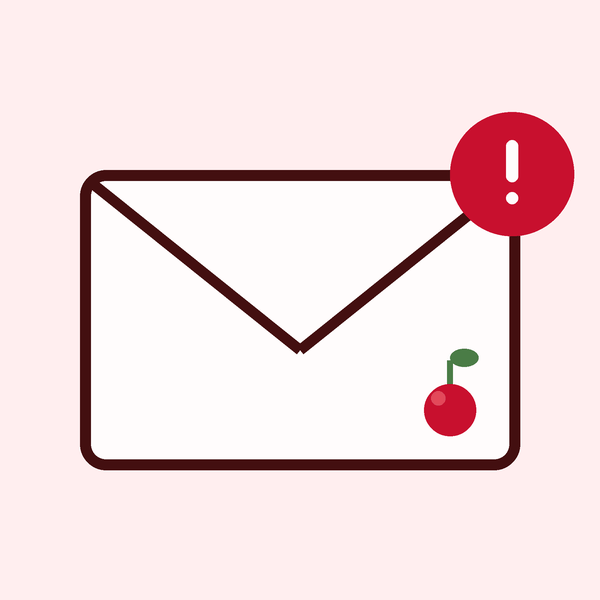 Animated icon: email notification when your cherries are ready
